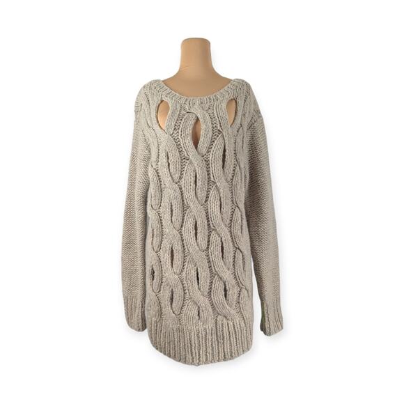 Markus Lupfer Alpaca Merino Blend Oversized Sweater with saucy cutouts - Picture 1 of 8